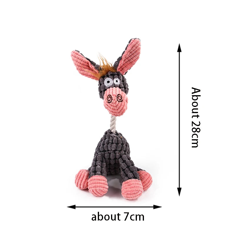 Animal Squeaky Plush Dog Toy
