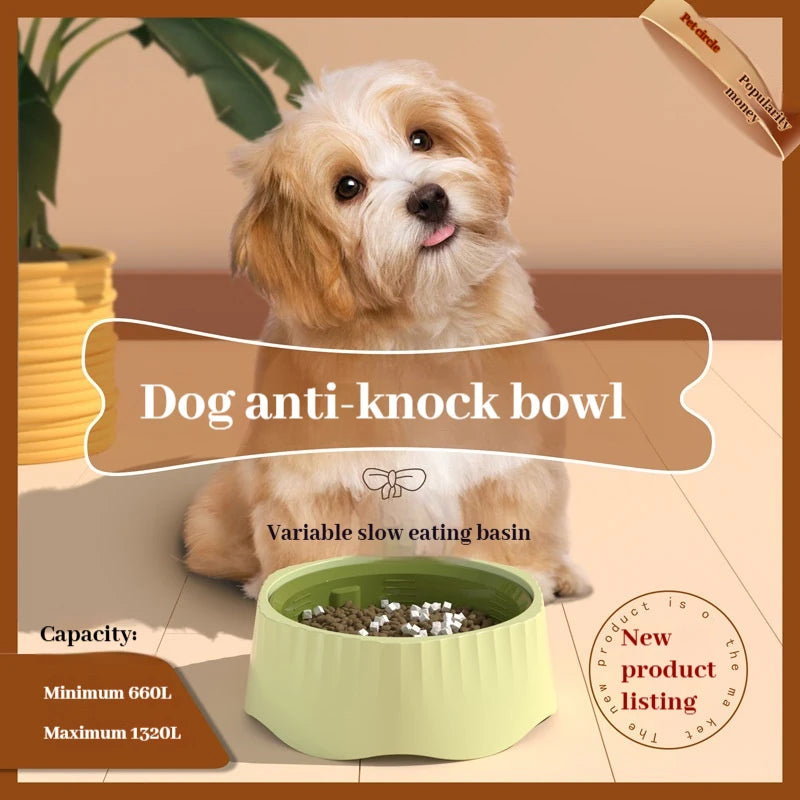 Anti-Spill Slow Feeder Bowl – Anti-Slip, Healthy Eating Solution 🐾