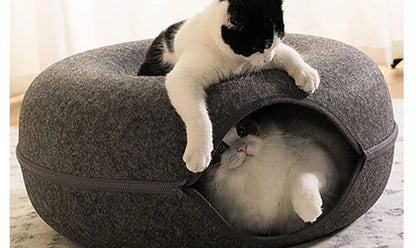 Double Cat Tunnel Bed & Donut Nest – Best Cozy Play Space