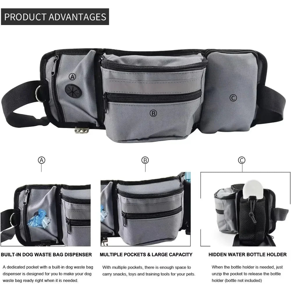 Pet Trek Pro Hands-Free Dog Walking Belt – Best Adjustable Waist Belt for Treats, Leash & Essentials
