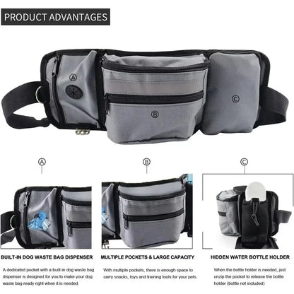 Pet Trek Pro Hands-Free Dog Walking Belt – Best Adjustable Waist Belt for Treats, Leash & Essentials